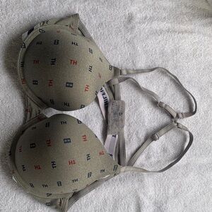 Tommy Hilfiger Khaki Bra with Iconic Logo